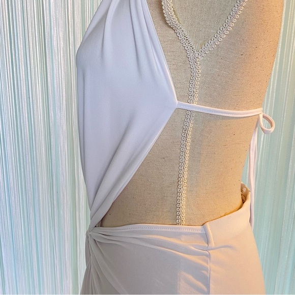 Rare Off-white Open back Ruffle Maxi Dress NWT - Picture 6 of 17